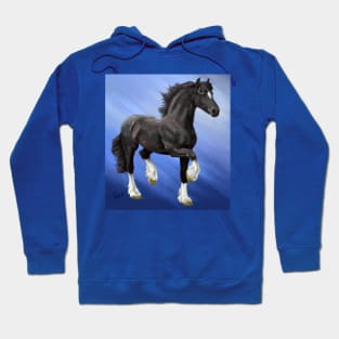 Friesian Cross with White Socks Hoodie